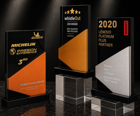 Multi-Tier Colour Block Award Set - custom acrylic awards with your logo